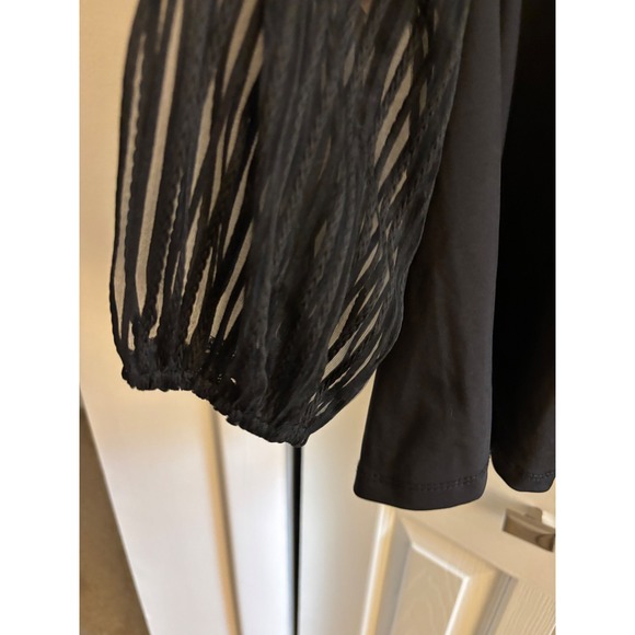 Ashley Stewart Black Puff-Sleeve Peplum Blouse – Size 18/20 – NWT MSRP $40 - Picture 6 of 6